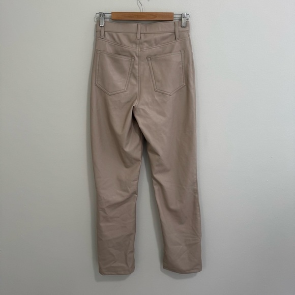 Abercrombie & Fitch NWT Faux Leather The 90's Straight Ultra High Rise Pants - Picture 7 of 9
